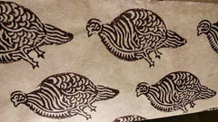 NP-GHens Vintage Lokta Woodblock Guinea Hens