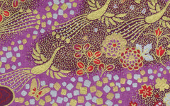 Yuzen Raspberry with Gold Crane KD-8580