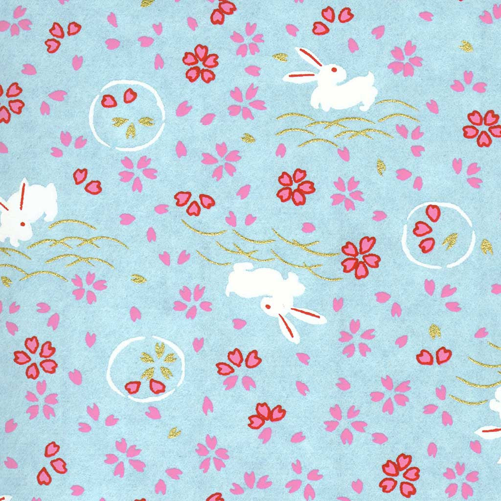 Yuzen Light Blue Bunnies Yuzen KYO-6281