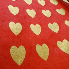 NP-GHR Lokta Red with Gold Hearts