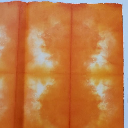 PSK-108 Itajimeshi Bokashi Folded and Dyed Orange/Yellow
