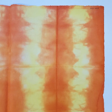 PSK-134 Itajimeshi Bokashi Folded and Dyed Tangerine/Yellow