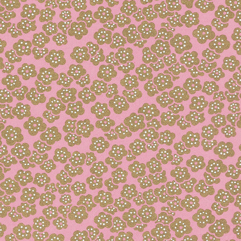 Yuzen Pink Rose with Retro Gold Plums YKS-323
