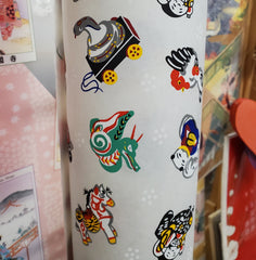 Yuzen Zodiac Animals on White YW-Zodiac