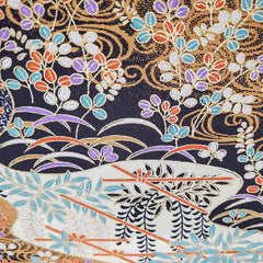 Yuzen Cream with Black Wisteria KD-6068