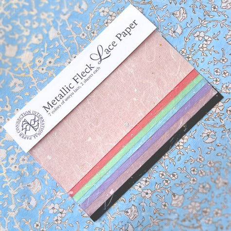 Metallic Fleck Lace Paper Pack