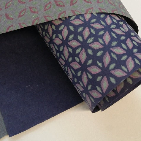 Tājā Cotton Dark Blue 4 Diamond Clover IN-CloverDB