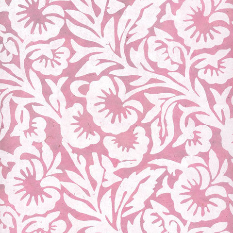 Lokta Off White Floral on Pink-NP-FPk