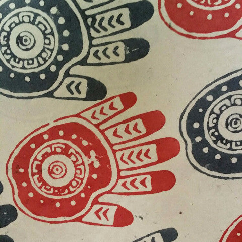 Lokta Woodblock Hands