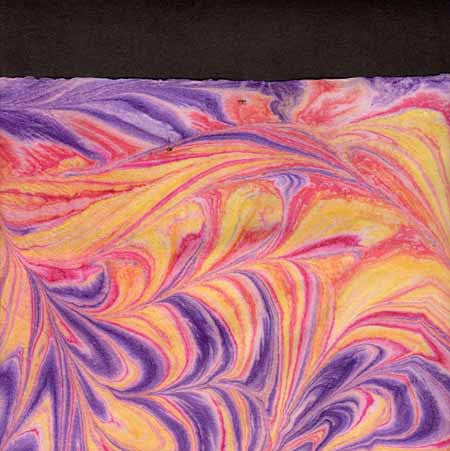 Thai Marbled Kozo Purple Yellow Swirl